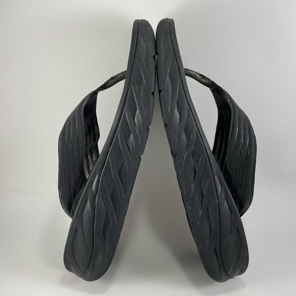 Hoka One One Ora Recovery Flip Flops Mens Size 13 Black Comfort Sandals Shoes - Picture 7 of 9